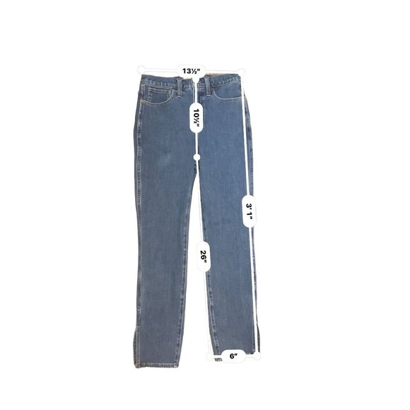 Madewell 11" High-Rise Roadtripper Skinny Jeans Slit-Hem Edition size 27 NWT - Picture 6 of 6
